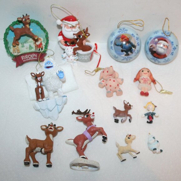 Misfit Toys ORNAMENTS – SouthStreetArtMart Lot Of 13 Rudolph Island Of Misfit Toys Small Figurine Ornaments 1.5\
